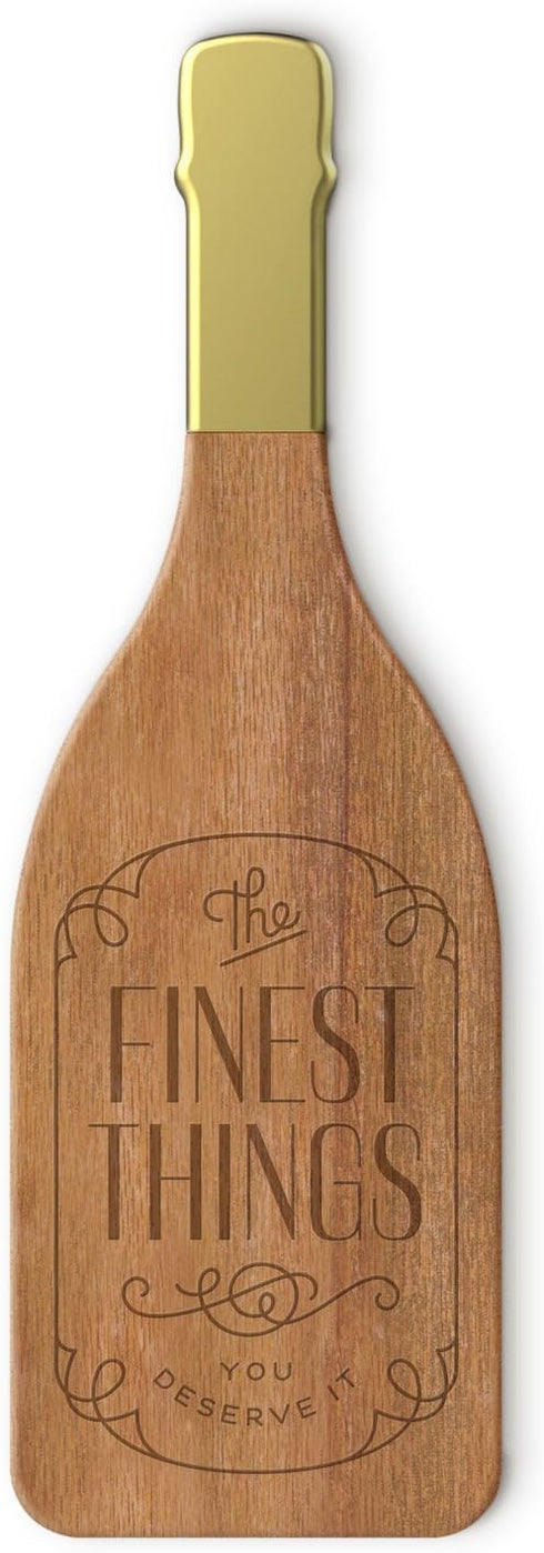 Genuine Fred Champagne Acacia Wood Cheese Board with Knife, Assorted...