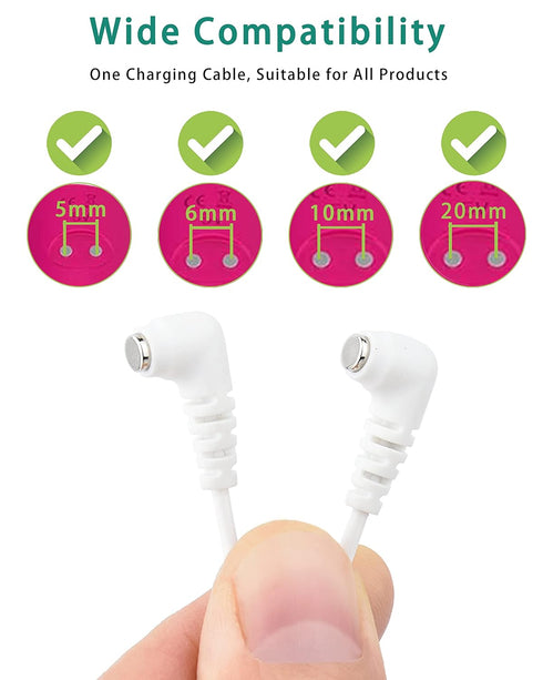 Bicmice Fast Magnetic Charger Cord for Rose and Most Magnetic Massagers DC Charging Cable with 2-Magnet Connector...