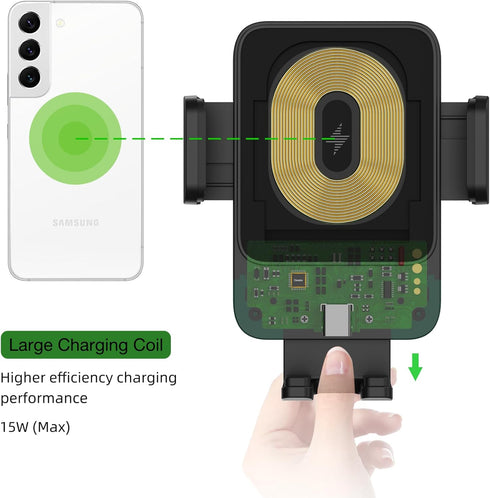 Wireless Car Charger 15W Qi Charging Vent Mount......