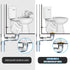 Toilet Flange with Wax Ring for Toilets Replacement Kit Includes Bolts PVC Toilet Flange Repair Kit for 3" or 4" Pipes, Fit Toilet Install & Repai...