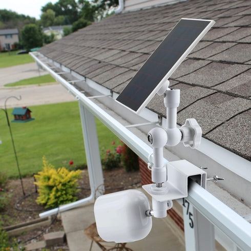 ALERTCAM 2-in-1 Weatherproof Gutter Mount for Arlo Solar Panel and Arlo Pro/Arlo Pro 2/Arlo Pro 3/Arlo Pro 4/Arlo Ulra Security Camera, Perfect An...