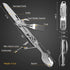 6-in-1 Detachable Camping Utensils Flatware Set - Multi-Function Travel Pocket Cutlery Folding Spoon, Fork, Knife, Wine Bottle Opener Can Opener P...