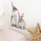 ROFARSO Lifelike Lovely Cute Two Bunnies Rabbits Animal Wall Stickers Removable Wall Decals Art Decorations Decor for Nursery Baby Bedroom Playroo...