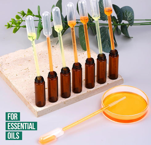 Teenitor 15Pcs Transfer pipettes 1Ml Transfer Pipette Plastic Droppers Disposable Eye Droppers for Essential Oil, Lab, Medicine...