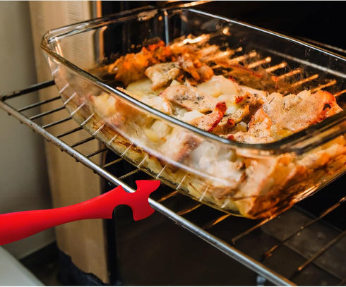 HIC Kitchen Oven Rack Jack, Non-Stick Silicone, Heat Safe, For Ovens and Toaster Ovens...
