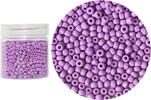 Bala&Fillic Purple Color 4mm Glass Seed Beads About 1400pcs in Box 6/0 Glass Craft Seed Beads for Jewelry Making (Purple)...