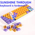 CJXSP PBT 61 Keycaps 60 Percent, Gaming Keycaps OEM Profile Backlit Keycap Set for 60 Percent Cherry MX Mechanical Keyboard ?Only keycaps (Marigol...