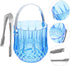 Kichvoe Bar Ice Cube Bucket with Ice Tongs 1150ml Ice Container Bucket Ice Cube Container Storage Bucket Transaprent Beer Bucket For Home Wine Ice...