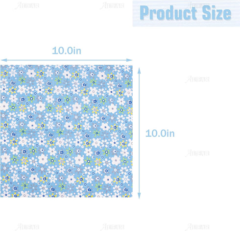 AUEAR, 42 Pack Quilting Fabric 10"X10" Cotton Fabric Fat Squares Sheets Printed Floral Quilting Supplies for Sewing Quilting Patchwork Scrapbookin...