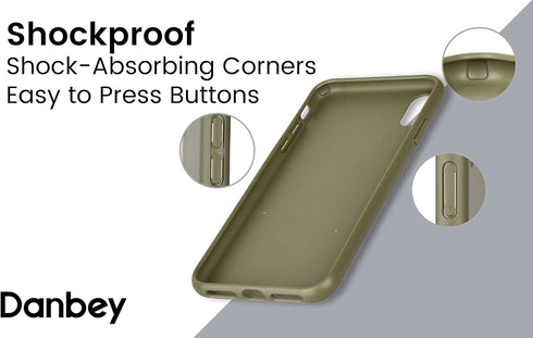 for iPhone XR Case, Shockproof Thick Heavy Duty Drop Protection Phone Case, 6.1 inches Display, Tepise Series Army Forest Green - Olive Green...