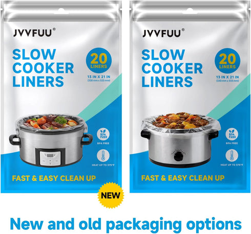 Slow Cooker Liners 3-8 Quart, Cooking Bags Large Size 13"x 21", Slow Cooker Bags Disposable Oval Large For Crock Pot (20)...