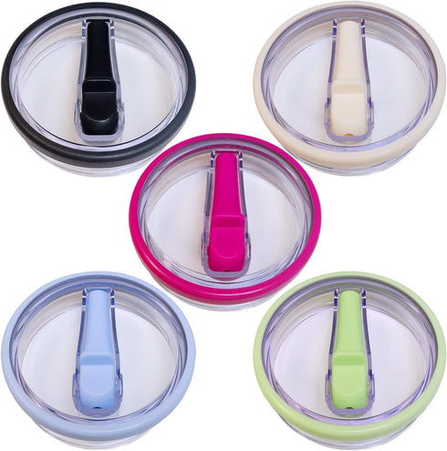 2PCS Tumbler Flip Straw Lid Replacement Fit for Stanley Quencher 40 oz, Leak-Proof, Straw Lid Replacement Fit for HydroJug Traveler,Reusable Tumbl...