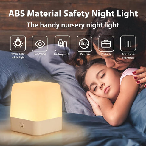 Kids Night Light?LED Touch Baby Egg Light for Nursery, Dimmable Nightlight for Bedroom Nursery Lamp Rechargeable Portable Night Light with Memory ...