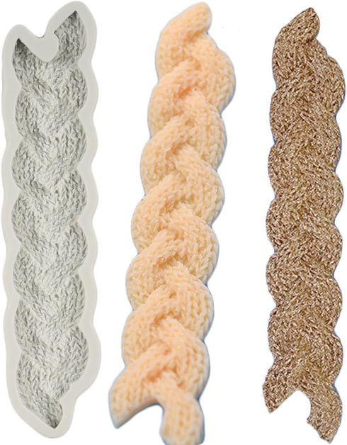 Twist Rope Silicone Molds Hemp Rope Fondant Molds for Cake Decorating Cupcake Topper Candy Chocolate Gum Paste Polymer Clay...