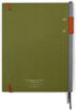 DesignWorks Ink Standard Issue Army Green and Chili Planner Notebook No. 3 Journal with 192 Lined Pages, Elastic Closure, Pen Holder, and 3 Ribbon...