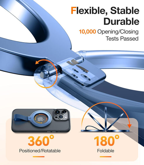 TORRAS 2023 Upgrade Magnetic Phone Grip Holder Kickstand, Compatible with PopSockets MagSafe Ring Removable, for iPhone 15, 14, 13, 12 11 Pro/Max/...