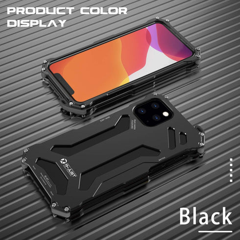 Kowauri Metal Case for iPhone 12 Pro Max,Gundam Aluminum Metal Shock Proof Frame Bumper Double Color Oxidation Aluminum Metal Case Cover for iPhon...