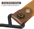 uxcell Leather S Hooks, 8Pcs Camping Hook Hanger Multipurpose S-Shaped Hangers for Outdoor Picnic Hanging Pots Pans Utensils, Dark Brown...