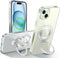 Clear for iPhone 15 Case Ring Holder Compatible with MagSafe Invisible Kickstand Shockproof Military Grade Drop Protection Matte Transparent Cover...