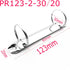 5pcs 2-Ring Binder Mechanism Spines for Top-Binding,2 O Rings, Base Width: 20mm,123mm=4.8 inch Length, Pack of 5 (30mm)...