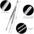 6.3 Inch Food Tweezers Stainless Steel with Precision Serrated Tips, 5PCS Kitchen Tweezers Set for Cooking, Baking, Cookie Cake Decoration, Metal ...