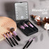 Travel Makeup Brush Set with LED Mirror, Professional and Mini Makeup Brushes Set 14Pcs, Eye Shadows Makeup Set Storage Box (Purplish Black)...