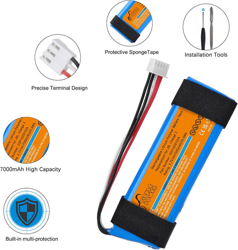 Pickle Power 7000mAh Battery for JBL Charge 3 GSP1029102A......