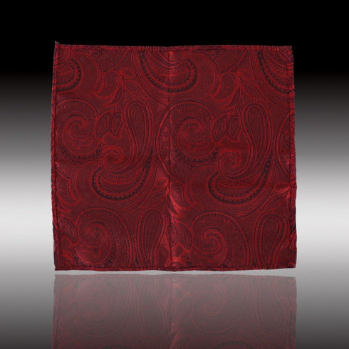 Pure Silk Handkerchiefs For Wedding Flower Hanky Cufflink Set Red EEF1B01C Dark Red...