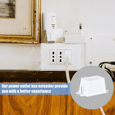 12pcs BE1-12(1 Gang) Electrical Outlet Box Extender, Single Gang Box Extender with 24pcs Screws Power Switch Heavy Duty Outlet Extension Box Acces...