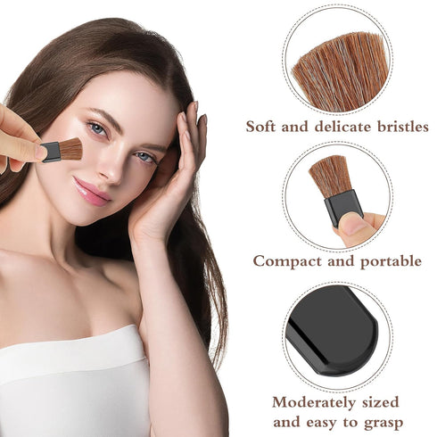 30Pcs Disposable Makeup Brushes, Small Blush Brushes Mini Cosmetic Brush Portable Powder Brush for Loose Powder Foundation Applicator Beauty Tool ...