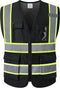 Reflective Safety Vest for Men Women with 5 Pockets and Zipper Front High Visibility Mesh Vest Hi Vis Construction Work Vest,Meets ANSI/ISEA Stand...