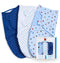 3 Pack Baby Swaddle 0-3 Months - Infant Adjustable Newborn Swaddles Blanket Baby Girl Boy, Swaddling Wrap Blanket Sleep Sack for Newborn-Blue...