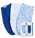 3 Pack Baby Swaddle 0-3 Months - Infant Adjustable Newborn Swaddles Blanket Baby Girl Boy, Swaddling Wrap Blanket Sleep Sack for Newborn-Blue...