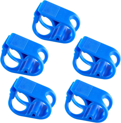 5 Pcs Plastic Tubing Clamps, 1/4" - 1/2" Tube O.D. Adjustable Tube Clamp Shut Off Hose Clamp, Laboratory Pinch Valve Flow Control Hose Clamp?Blue?...