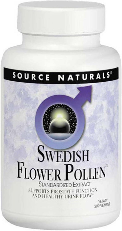 Source Naturals Swedish Flower Pollen Extract Supplement, Supports Prostate Function and Healthy Urine Flow - 45 Tablets...