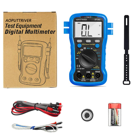 Smart Digital Multimeter, AC DC Voltage Current Meter 6000 Count, Auto Range Multi Tester for Volt Amp Ohm Continuity Cap Resistance Diode/hFE Tes...