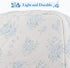 Quilted Cotton Makeup Bag - Blue Cute Floral Travel Cosmetic Bags Large Aesthetic Skincare Pouch with Compartments for Women and Girls Toiletry Or...