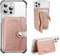 Phone Wallet Stick on,Credit Card Holder for Cell Phone,Leather Minimalist Wallet for Back of Most Smart Phone (Pink)...