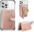 Phone Wallet Stick on,Credit Card Holder for Cell Phone,Leather Minimalist Wallet for Back of Most Smart Phone (Pink)...