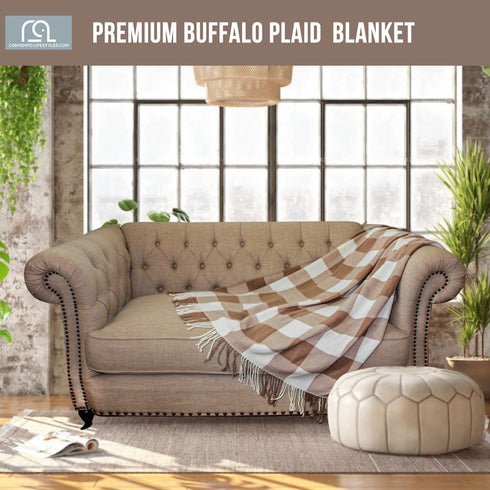Blankets - Buffalo Plaid Throw Blanket - Decorative Classic Blanket - Comfortable and Ultra-Soft - Lightweight & Indoor Outdoor Blanket - Ideal fo...