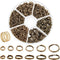 PH PandaHall 900 Pcs 6 Sizes 4/5/6/7/8/10mm Iron Split Rings Double Loop Jump Ring for Jewelry Making Antique Bronze...
