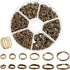 PH PandaHall 900 Pcs 6 Sizes 4/5/6/7/8/10mm Iron Split Rings Double Loop Jump Ring for Jewelry Making Antique Bronze...