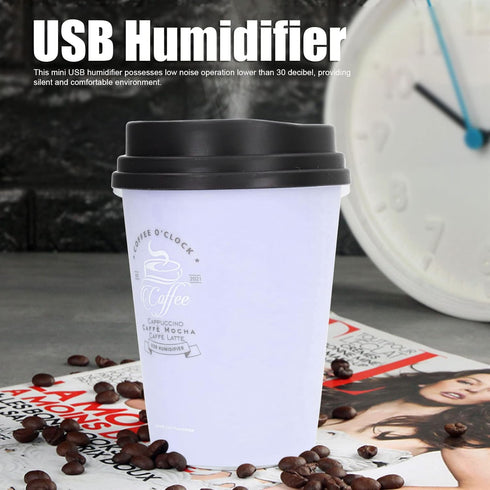 Coffee Cup Humidifier, Compact Lightweight Cute Desktop Humidifier for Baby Bedroom Travel Office Home Use...