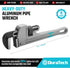 DURATECH 8-inch Heavy Duty Aluminum Straight Pipe Wrench, Adjustable Plumbing Wrench, Drop Forged, Exceed GGG standard...