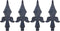 4 PCS Iron Picket Fence Triad Spear 2.24"×0.55"×4.84" Dollhouse Wrought Iron Fence Applied to Home Garden Fence Top...