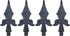4 PCS Iron Picket Fence Triad Spear 2.24"×0.55"×4.84" Dollhouse Wrought Iron Fence Applied to Home Garden Fence Top...
