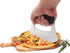 KAYCROWN Mezzaluna Knife Pizza Cutter Salad Chopper - Stainless Steel Sharp Rocker Ulu Knife with Protective Cover for Cutter Pizza, Meat, Vegetab...