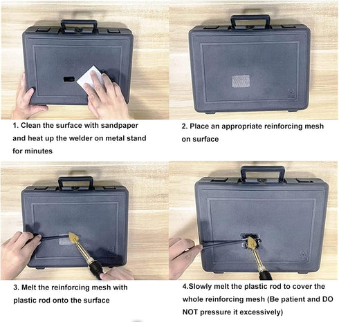 Plastic Welding Kit for Surface Repair, Adjustable Temperature Welder Tool for Car Bumper, Kayak, Canoe 110V 80W...