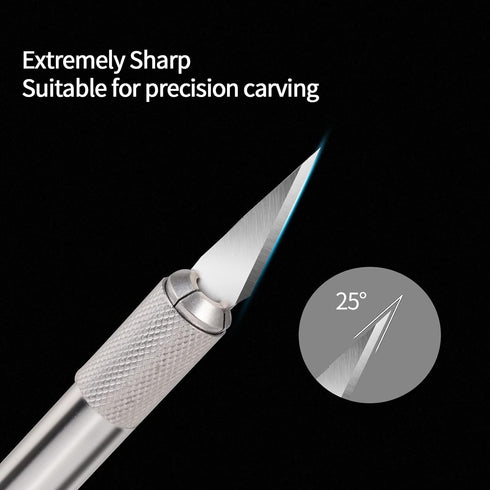 DIYSELF 20PCS Craft Knife Blades, SK5 Carbon Steel #11 Exacto Knife Blades Refill Hobby Art Blades Exacto Blades Cutting Tool with Storage Case fo...