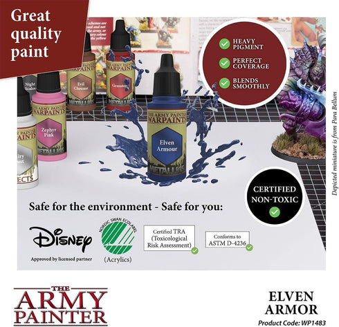 The Army Painter Elven Armour Warpaint - Acrylic Non-Toxic Heavily Pigmented Water Based Paint for Tabletop Roleplaying, Boardgames, and Wargames ...